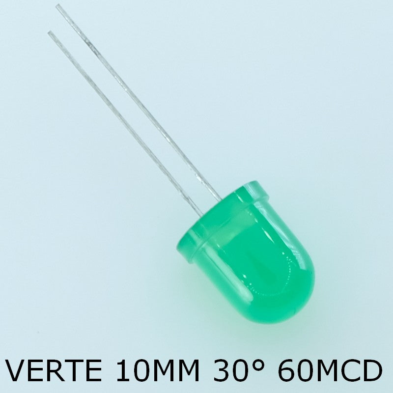 Led verte traversante 10mm 20mA 2.5V 568nm L-813GD Kingbright
