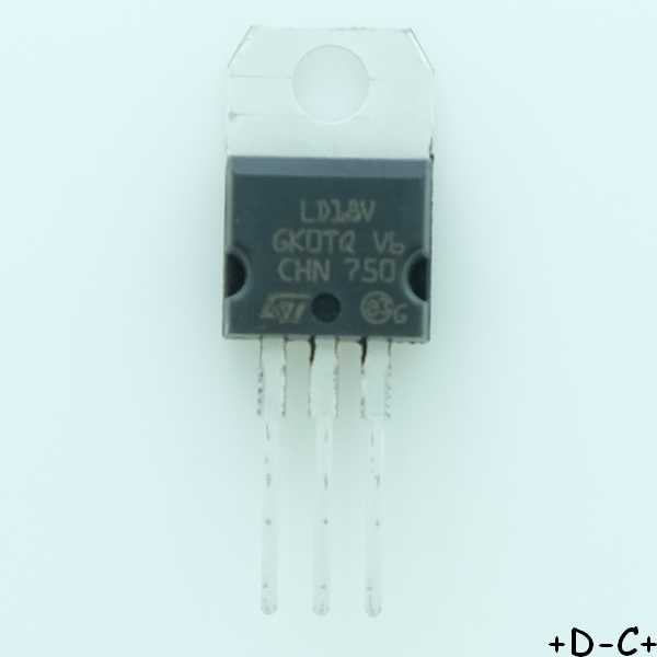 LD1117V18 LDO Régulateur +1.8V 1.3A TO--220AB STM