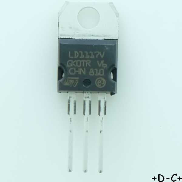LD1117V-DG LDO Régulateur +1.25V to 15V 1.3A TO-220AB STM - Distri-Compo
