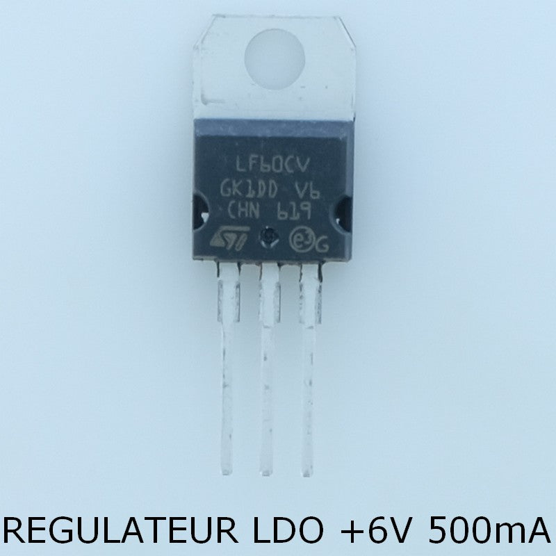 LF60CV LDO Régulateur +6V 500mA TO-220AB STM - Distri-Compo