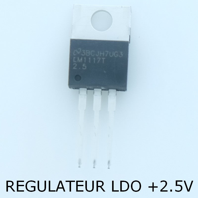 LM1117T2.5 Régulateur linéaire faible chute +2.5V 800mA TO-220 Texas - Distri-Compo