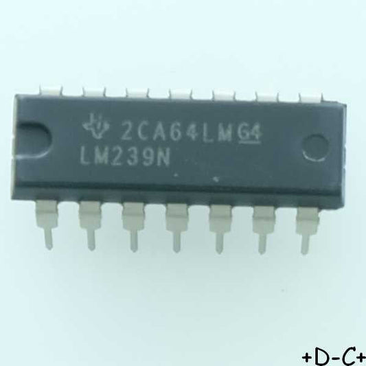 LM239N Comparator Quad R-R O/P DIP-14 Texas RoHS