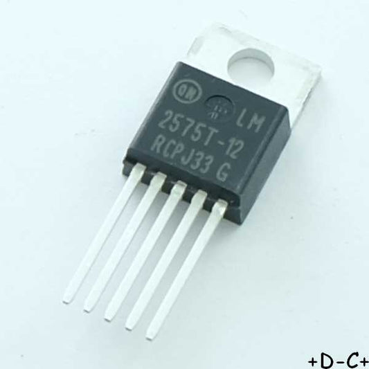 LM2575T-12G Buck Regulator Switching Output 12V, 1A TO-220-5 ONS RoHS