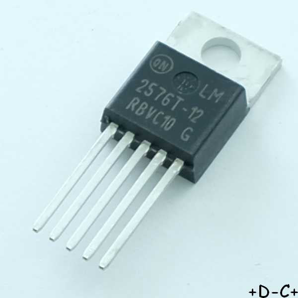 LM2576T-012G Buck Regulator, Switching, 3.0 A, 12V TO-220-5 ONS RoHS