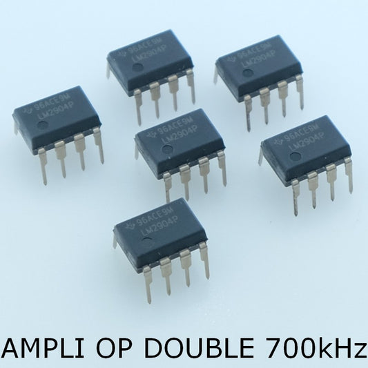 LM2904P Double amplificateur opérationnel 26V 700kHz DIP-8 Texas (lot de 6)
