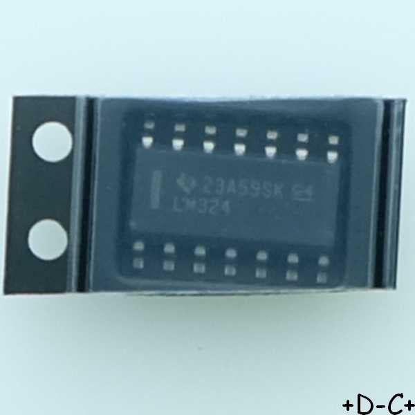 LM324DR 4-Channel industry standard operational amplifier SO-14 Texas RoHS