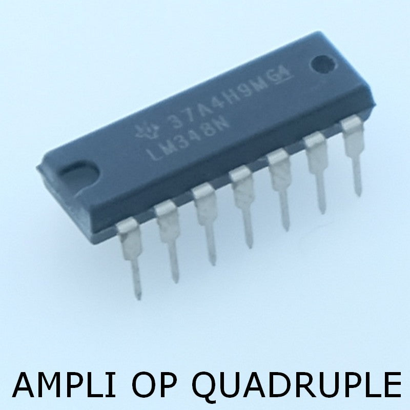 LM348N Amp OP Quad High Gain +18V DIP-14 Texas - Distri-Compo