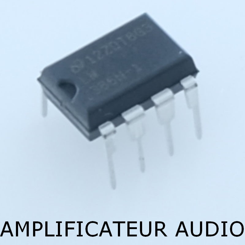 LM386N-1 Wide Input Voltage Low Power Audio Amplifier DIP-8 Texas - Distri-Compo