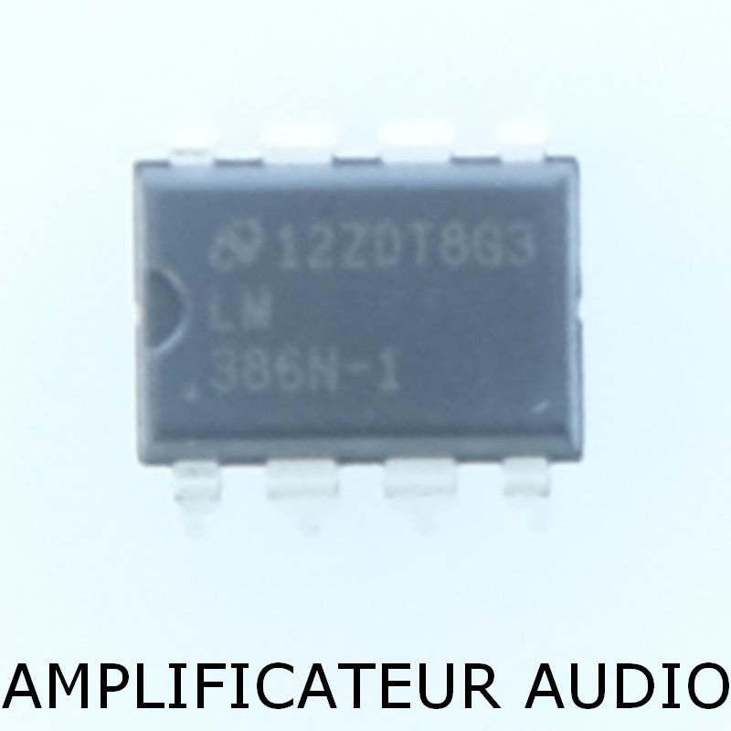 LM386N-1 Wide Input Voltage Low Power Audio Amplifier DIP-8 Texas - Distri-Compo