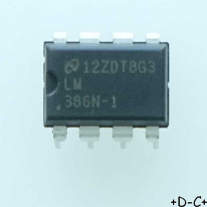 LM386N-1 Wide Input Voltage Low Power Audio Amplifier DIP-8 Texas RoHS