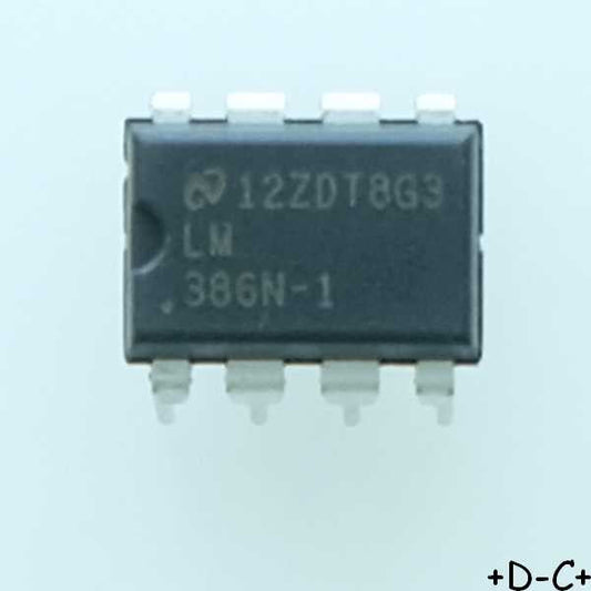 LM386N-1 Wide Input Voltage Low Power Audio Amplifier DIP-8 Texas RoHS