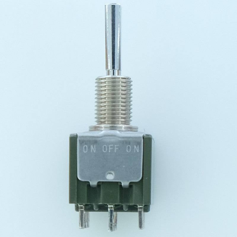Commutateur à bascule miniature ON-OFF-ON 125V 6A 30V 3A M2033ES1W01 NKK - Distri-Compo
