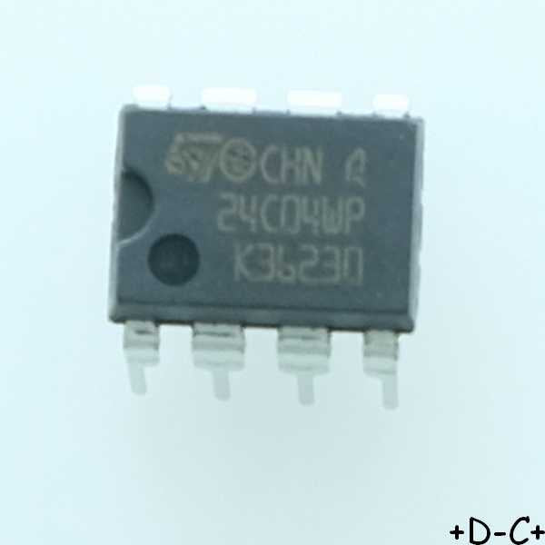 M24C04-WBN6P Eeprom I2C 4Kbit 512x8b 400kHz DIP-8 STM RoHS