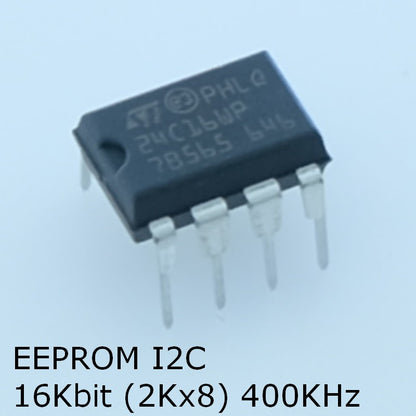 M24C16-WBN6P EEPROM I2C 16Kbit 2kx8b 400kHz DIP-8 STM
