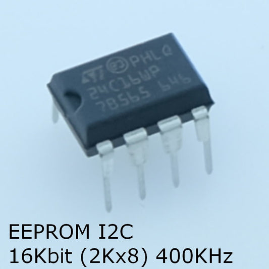 M24C16-WBN6P EEPROM I2C 16Kbit 2kx8b 400kHz DIP-8 STM