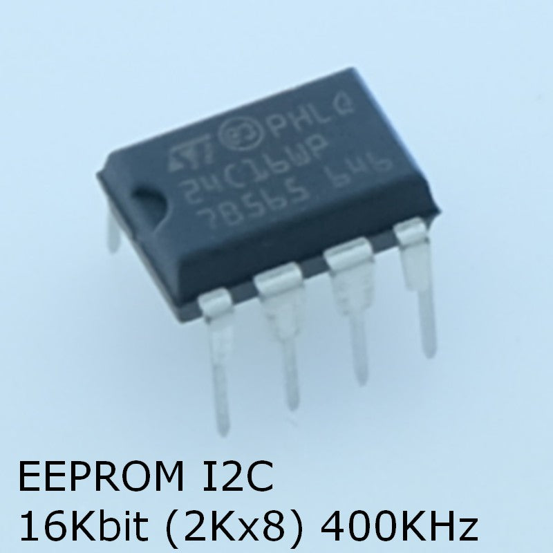 M24C16-WBN6P EEPROM I2C 16Kbit 2kx8b 400kHz DIP-8 STM