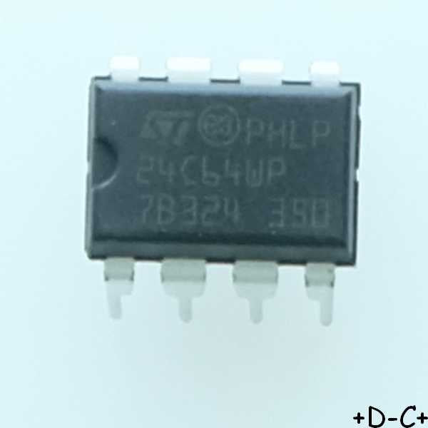 M24C64-WBN6P EEPROM I2C 64Kbit 8Kx8 1MHz DIP-8 STM