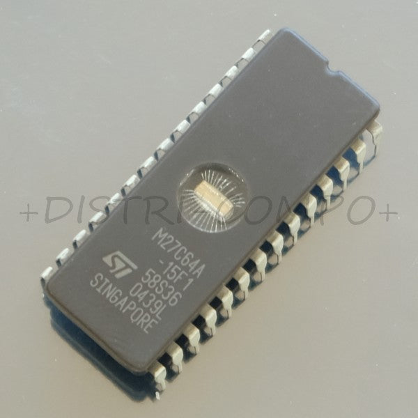 M27C64A-15F1 64Kbit (8Kbx8) 5V 150ns DIP-28 EPROM STM