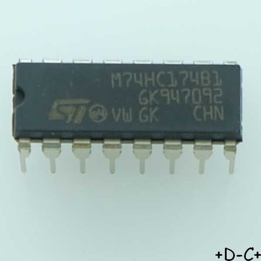 M74HC174B1R Hex D-Type Flip Flop with clear DIP-16 STM RoHS