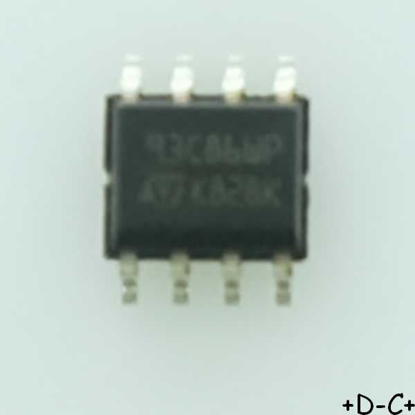 M93C86-WMN6P EEPROM 16Kbit 2Kx8 Microwire 2MHz SO-8 STM