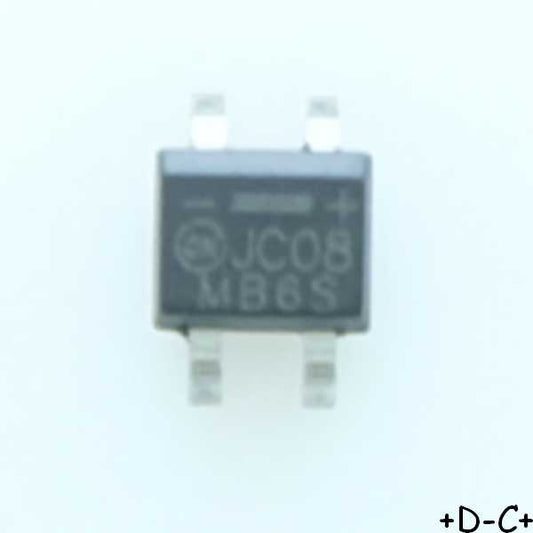 MB6S Rectifier Bridge Diode Single 600V 500mA SOIC-4 ONS RoHS