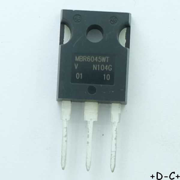 MBR6045WT Diode schottky 2x30A 45V TO-247 Vishay RoHS