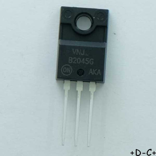 MBRF2045CTG Rectifier Diode Schottky 45V 20A TO-220FP ONS RoHS