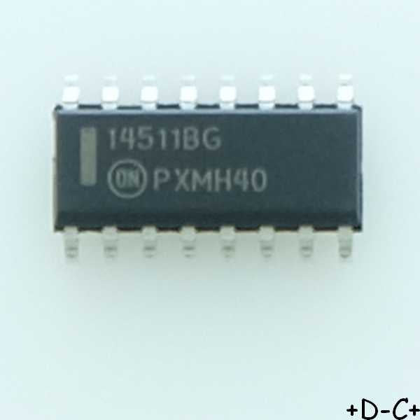 MC14511BDG CMOS BCD to 7 segment SO-16 ONS