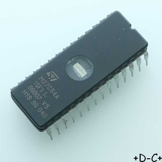 M27C64A-15F1 64Kbit (8Kbx8) 5V 150ns DIP-28 EPROM STM