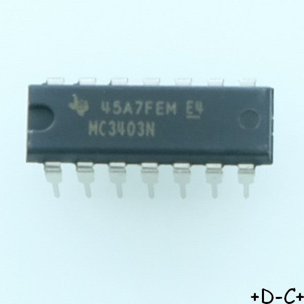 MC3403N Amplificateur operationnel DIP-14 Texas - Distri-Compo