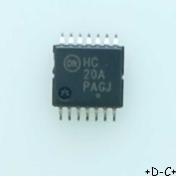 MC74HC20ADTG Dual 4-Input NAND Gate TSSOP-14 ONS RoHS