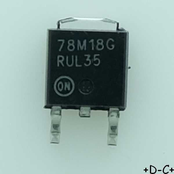 MC78M18CDTG Régulateur +18V 500mA TO252-3 ONS