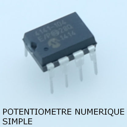 MCP4141-104E/P Digital Potentiometer 100Kohm DIP-8 Microchip - Distri-Compo