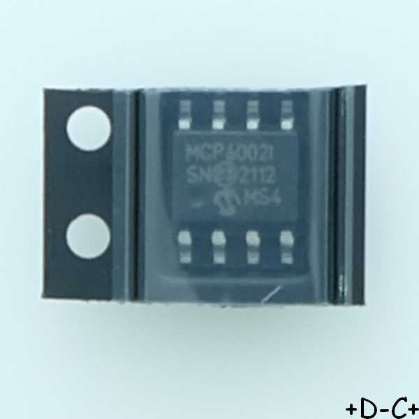 MCP6002T-I/SN Dual Operational Amplifier 1MHz Microchip - Distri-Compo