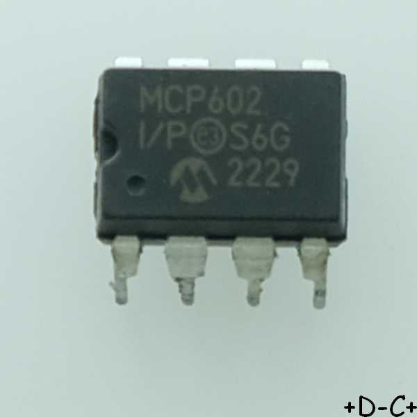 MCP602-I/P Amplificateur operationnel double DIP-8 Microchip