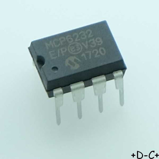 MCP6232-E/P Operational Amplifier R-R I/O DIP-8 Microchip RoHS