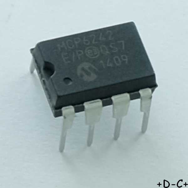 MCP6242-E/P Operational Amplifier Dual GP R-R I/O DIP-8 Microchip