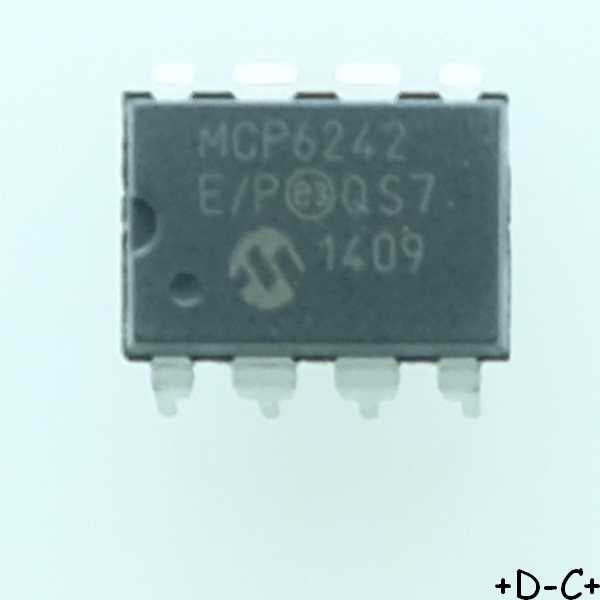 MCP6242-E/P Operational Amplifier Dual GP R-R I/O DIP-8 Microchip