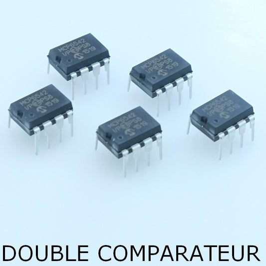 MCP6542-I/P Comparateur sortie Push-Pull DIP-8 Microchip (lot de 5)