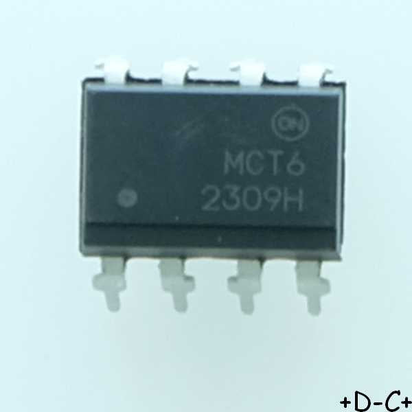 MCT6 Optocoupleur double transistor DIP-8 ONS