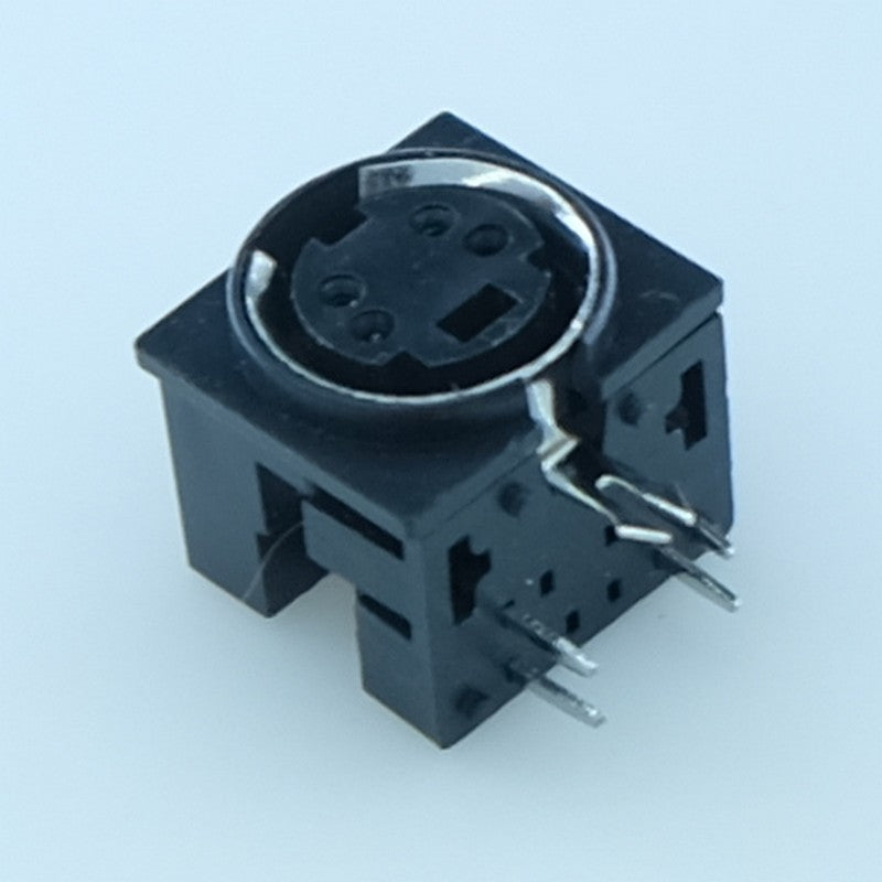 Embase mini-DIN 4 broches femelle plastique circuit imprimé