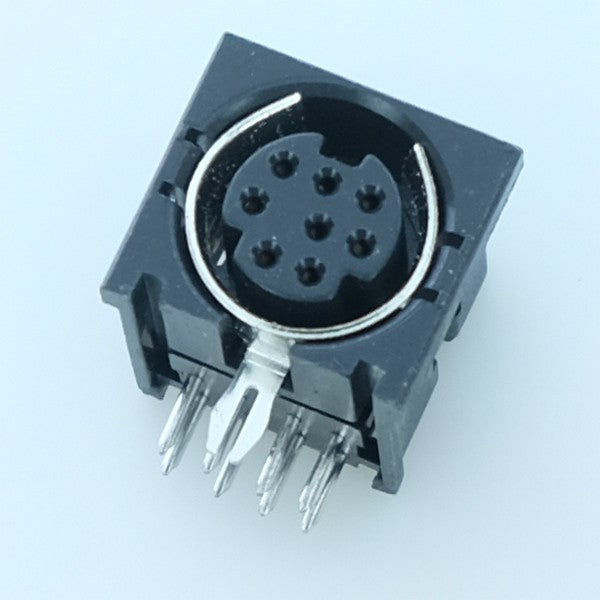 Embase mini-DIN 8 broches femelle plastique circuit imprimé