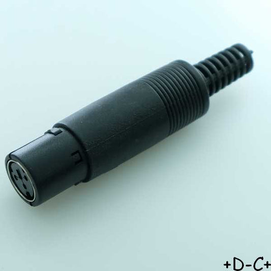 Fiche mini-DIN 3 broches femelle plastique