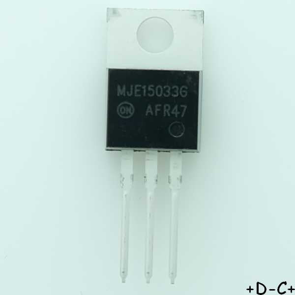 MJE15033G Transistor simple bipolaire PNP 250V 8A 50W TO-220 ONS RoHS