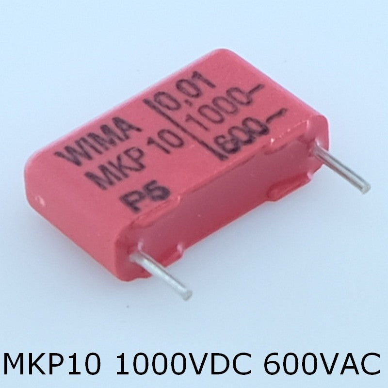 Condensateur film PP MKP10 10nF 1000VDC 600VAC 5x11x18mm pas15 10% Wima - Distri-Compo