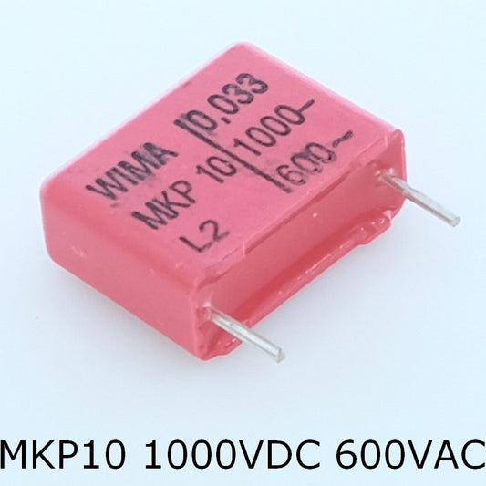 Condensateur film PP MKP10 33nF 1000VDC 600VAC 7x14x18mm pas15 Wima