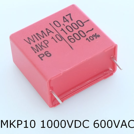 Condensateur film PP MKP10 470nF 1000VDC 600VAC 17x29x31.5mm pas27.5 10% Wima