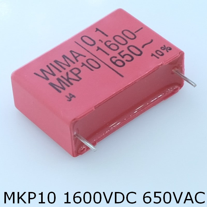 Condensateur film PP MKP10 100nF 1600VDC 650VAC 11x21x31.5mm pas27.5 10% Wima