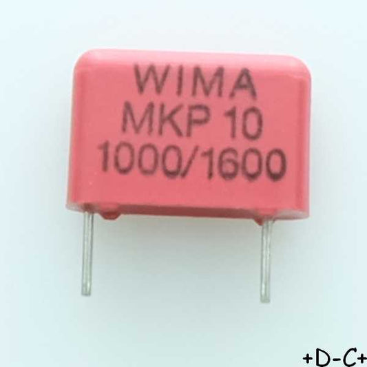 Condensateur film PP MKP10 1nF 1600VDC 650VAC 4x9x13mm pas10 10% Wima