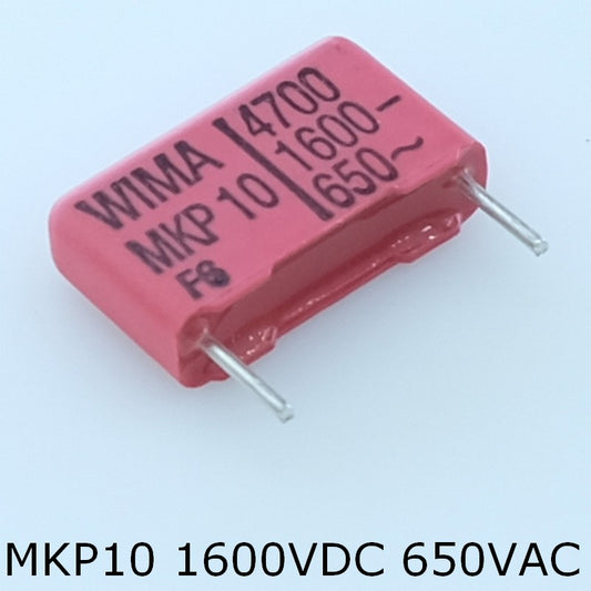 Condensateur film PP MKP10 4.7nF 1600VDC 650VAC pas15 Wima